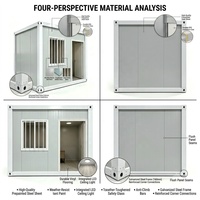 Casa Contenedor Prefabricada de Fácil Montaje, Ecológica, 3x3x2.8m, Aislada, Portátil, Tipo Cabaña, Moderna, para Oficina, Centro Comercial, Entrada