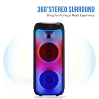 Altavoz de Karaoke GY-5046 para Exteriores, Altavoz Portátil Dual de 6.5 Pulgadas con Micrófono, Bafle Bluetooth, Haut-Parleur avec Micro