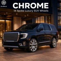 Jantes de luxe pour SUV, chromées polies, 14 rayons, 20, 22, 24 pouces, en alliage 6061 T6, vente en gros directe usine, compatibles Cadillac Escalade