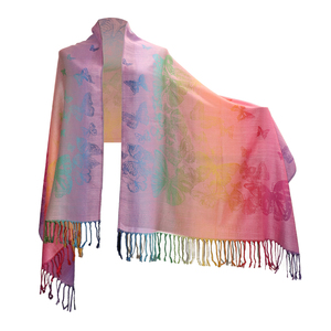 <span class=keywords><strong>Sciarpa</strong></span> con frange scialle in <span class=keywords><strong>seta</strong></span> caisley Jacquard <span class=keywords><strong>Cashmere</strong></span> da <span class=keywords><strong>donna</strong></span> in tessuto colorato arcobaleno vivido - Product Image 5