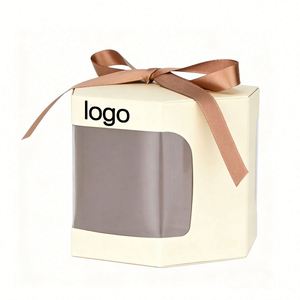 Customized Window Paper Boxes With <b>Ribbon</b> for Small Business Bakery Packaging of Cookies Cakes Chocolates - Product Image 1