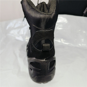 Bottes tactiques montantes TSB08 en daim noir, cuir de vachette véritable, bottes de combat en daim - Product Image 5