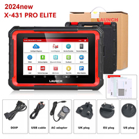 Escáner de Diagnóstico Automotriz OBD2 Launch X431 PRO Elite, Sistema Completo, 31 Servicios de Reinicio, CANFD, DOIP, OBDII, Limpiador de Inyectores de Combustible