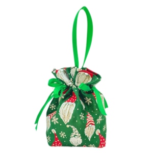 Pochette à cordon personnalisée écologique, mini, pour cadeaux de Noël, emballage de café et de thé, shopping de Noël - Product Image 5