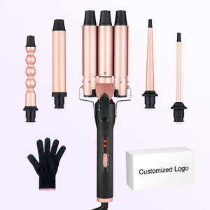 En Stock 6 En 1 <span class=keywords><strong>Fer</strong></span> À Friser Interchangeables Barils Bigoudi Rouleaux Led Affichage Cheveux Bigoudi Baguette - Product Image 1