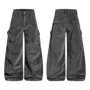 Pantalones Anchos de Lona Resistente, Estilo Urbano Unisex, Jeans Holgados Retro de Estilo Neutral, Corte Regular, Casual, Ecológico - Product Image 5