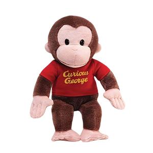 Peluche de Mono <span class=keywords><strong>Curious</strong></span> <span class=keywords><strong>George</strong></span> con Logotipo Personalizado, Ropa Roja, Gorila de Peluche, Muñeco de Dibujos Animados, Cojín Suave Decorativo - Product Image 5
