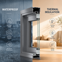 Ventana Abatible de Aluminio Personalizada Directo de Fábrica, Ventana Moderna de Doble Acristalamiento para Villa o Apartamento