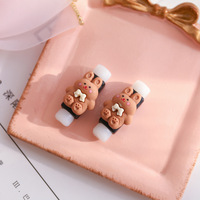Mignon dessin animé ours forme Flexible Silicone câble protecteur souple PC USB données charge écouteur cordon couverture pour téléphone portable