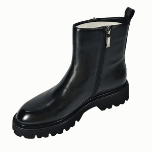Botas Chelsea de <span class=keywords><strong>Piel</strong></span> Premium para Mujer, Diseño sin Cordones, Cremallera Doble, Suela Gruesa con <span class=keywords><strong>Plataforma</strong></span>, Aumento de Altura - Product Image 3