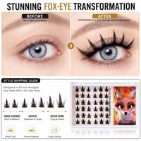 ICONSIGN faux cils naturels DIY auto-adhésifs vegan fox eye full strip lashes extensions