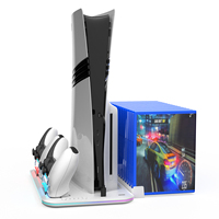 Support de charge professionnel avec ventilateur de refroidissement, chargeur rapide double, éclairage RGB pour console /Slim/Pro