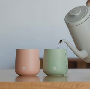 Vaso de Vino Personalizado con Logotipo, Taza de Viaje sin Asa, Vajilla con Forma de Huevo, Tazas de Café de Cerámica de Doble Pared - Product Image 3