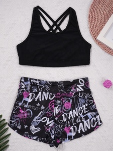 6-16 anni Kid Girl felpa sportiva 2 pezzi tute <span class=keywords><strong>Leggings</strong></span> per allenamento Yoga che corre pattinaggio artistico su ghiaccio - Product Image 5