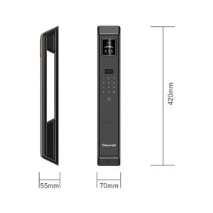 Riconoscimento facciale 3D di sicurezza automatico tuya in alluminio porta impronta digitale smart lock con la macchina fotografica e <span class=keywords><strong>campanello</strong></span> - Product Image 4