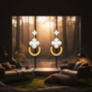 Pendientes Colgantes de Moda en Acero Inoxidable 316L con Baño de Oro PVD, Sostenibles y Resistentes - Product Image 3