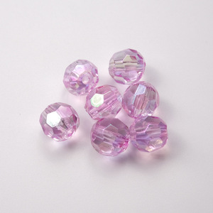Couleur électrolytique perles d'angle transparentes diamant coupe bijoux à bricoler soi-même accessoires perforé 500 perles acryliques perles transparentes - Product Image 2