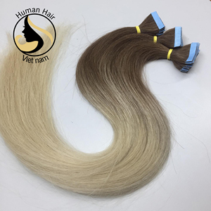 2020 Meilleure vente de ruban adhésif au Vietnam Remy pour les extensions de cheveux humains droits naturels de couleur blonde ombrée - Product Image 6