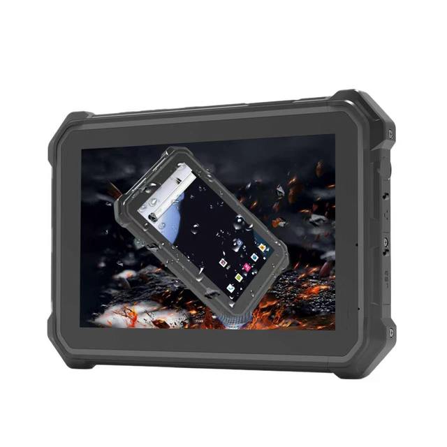 7-inch Android rugged tablet with IP68-rated industrial fingerprint recognition and industrial-grade design