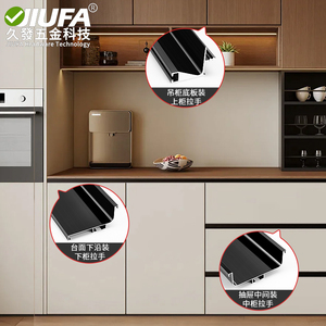 Puertas de Armario Integradas con Tiradores Ocultos, Ranura en U de Aluminio Extruido, Herrajes para Armarios y Zapateros, Herrajes para Puertas Inferiores en Forma de L - Product Image 1