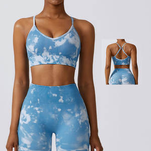 Soutien-gorge de sport pour femmes Tie Dye Soutien-gorge de sport antichoc pour la course à pied Fitness Gym Yoga Top sans armature Soutien-gorge de sport sans couture pour l'extérieur Vente en gros - Product Image 1