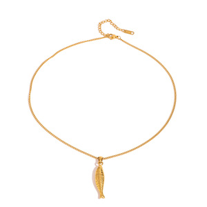 Collar con Colgante de Pez Yueli, Acero Inoxidable, Amuleto del Zodiaco Animal, Joyería de Regalo - Product Image 5