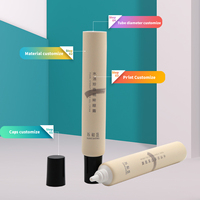 Tube d'emballage cosmétique à long bec pour crème contour des yeux, 3ml, 5ml, 10ml, 15ml, 20ml, en plastique biodégradable 5 couches, avec logo personnalisé, fabrication OEM/ODM