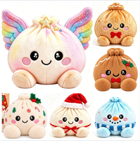 Nouveau jouet sensoriel en peluche de 15 cm en forme de boulette de décompression avec cuiseur vapeur, cadeau de Noël en peluche pour enfants