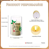 Bougeoirs personnalisés Vela Navidad Hogar Natal Lar Bougie de luxe à LED pour la maison et la décoration de Noël