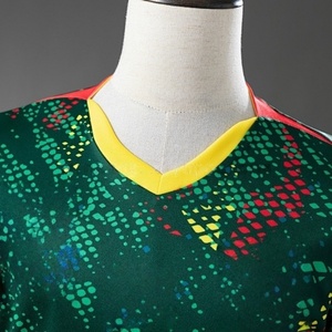 Maillots de football domicile <span class=keywords><strong>Cameroun</strong></span> 2026 S-XXL Équipe nationale Adulte Respirant Personnalisable Vente en gros - Product Image 3