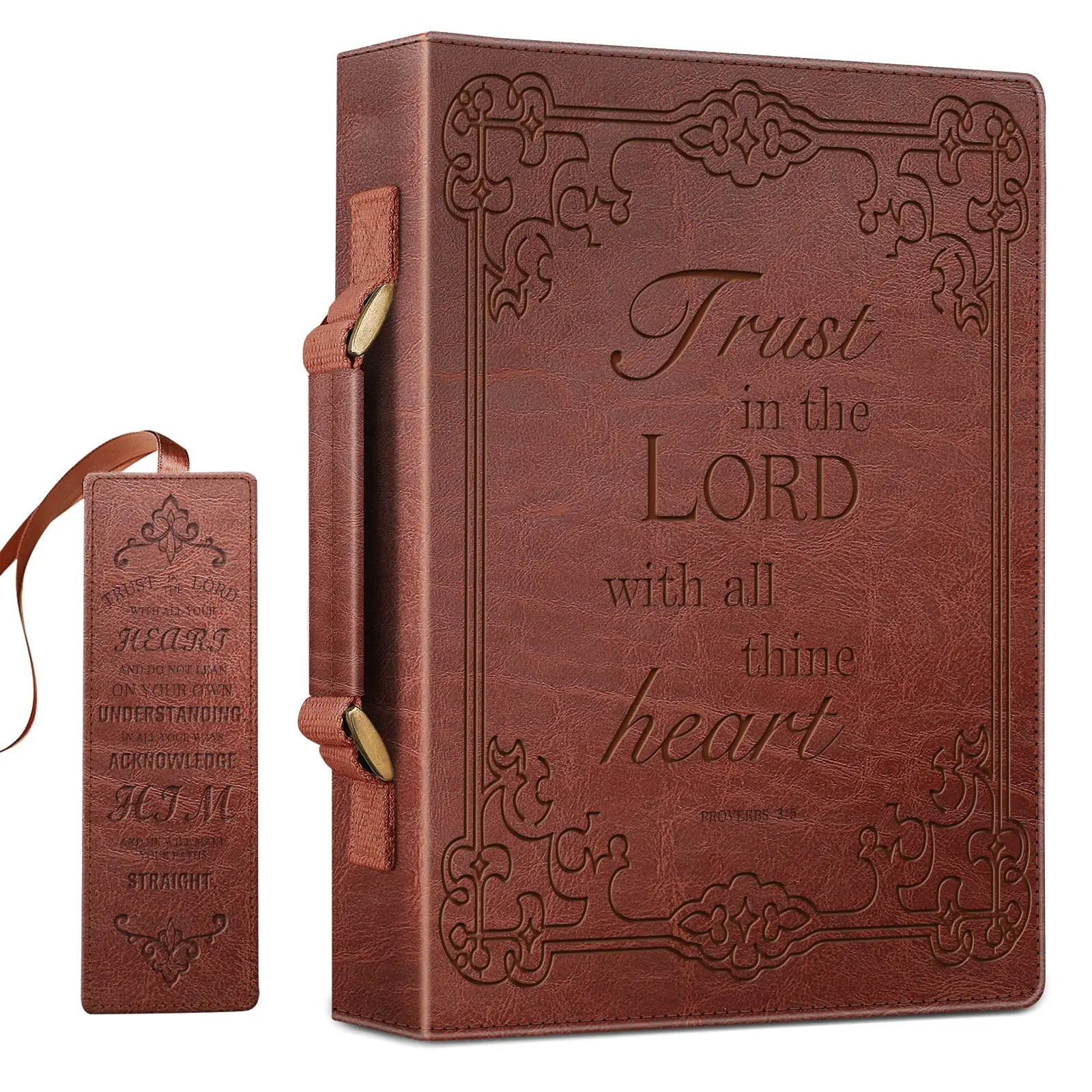 ترقية التسامي الكتاب المقدس حقيبة الإنجيل غطاء الكتاب المقدس تحمل حالة الكمال هدية للرجال جلدية حمل غلاف الكتاب