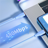 Câble USB C vers USB C en silicone liquide, câble de charge rapide 60W pour iPhone 16 Series et iPad Mini 6, compatible avec iOS
