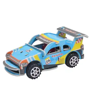 Nouveau produit en gros de voiture de course rouge éducative pour enfants, modèle en papier, modèle 3D, puzzle