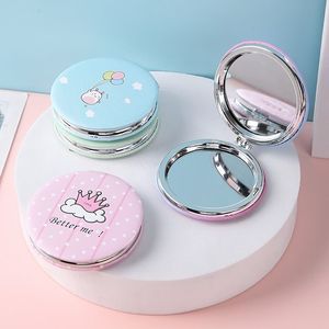 Compact <b>Mirror</b> Round Pocket <b>Mirror</b> Plastic Frame Dual Sided 3X Magnification <b>Foldable</b> Makeup <b>Mirror</b> For Women Students - Product Image 3