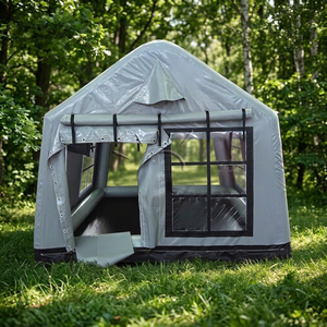 Tente gonflable portable WINSUN pour le camping, étanche, en PVC, résistante au feu, facile à installer, avec pompe à air électrique familiale - Product Image 1