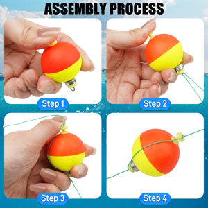 Lot <span class=keywords><strong>de</strong></span> 5 flotteurs <span class=keywords><strong>de</strong></span> pêche lestés en mousse, flotteurs coulissants à clipser pour <span class=keywords><strong>la</strong></span> pêche au crappie, au bluegill, au panfish et au poisson-chat - Product Image 3