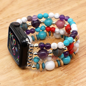 <span class=keywords><strong>Correa</strong></span> de Reloj Elástica con Cuentas Heishi de Colores Arcoíris, <span class=keywords><strong>Correa</strong></span> de Repuesto para <span class=keywords><strong>Apple</strong></span> <span class=keywords><strong>Watch</strong></span> para Mujer - Product Image 5