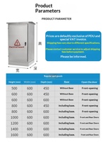 Armoire réseau extérieure en acier inoxydable, sur pied, étanche, pour équipement de surveillance et distribution d'amplificateurs de puissance basse tension
