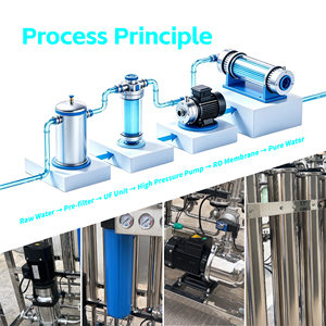 Système d'osmose inverse en acier inoxydable 304 500L/H avec équipement de purification de l'eau par ultrafiltration UF personnalisé - Product Image 2