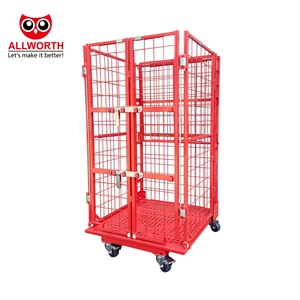 भारी शुल्क जाल प्लेटफॉर्म कार्ट लॉजिस्टिक हैंड ट्रॉली पैनल ट्रक तार पक्षों के साथ चुनने और पैकिंग के लिए आदर्श - Product Image 5