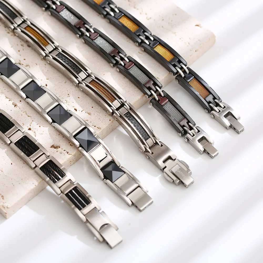 Customized Unique design men stainless steel bracelet,amazon top selling stainless steel chain bracelet for men