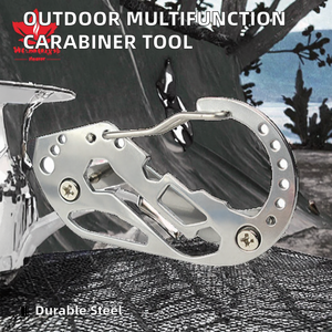 Mousqueton multifonctionnel en acier inoxydable pour l'extérieur, le camping et l'alpinisme. - Product Image 2