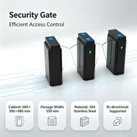 Tourniquet à ailettes en acier durable, compatible avec plusieurs dispositifs de reconnaissance, moteur longue durée pour immeubles de bureaux