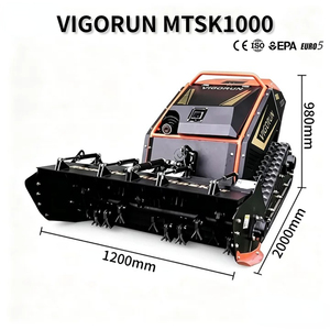 Robot tondeuse à gazon RC Vigorun MTSK1000, coupe de 1000 mm, pente de 35 degrés, chenilles, marteau broyeur pour exploitation forestière - Product Image 3