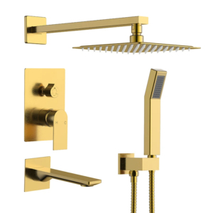 Système <span class=keywords><strong>de</strong></span> robinetterie <span class=keywords><strong>de</strong></span> douche <span class=keywords><strong>de</strong></span> luxe noir pour salle <span class=keywords><strong>de</strong></span> <span class=keywords><strong>bain</strong></span>, ensemble mural en acier inoxydable avec pommeau <span class=keywords><strong>de</strong></span> douche pluie et poignée pour baignoire - Product Image 2