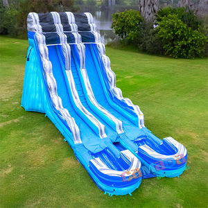 Toboggan aquatique gonflable de haute qualité avec piscine extérieure en PVC commercial de 0,55 mm pour jeux aquatiques - Product Image 3