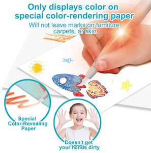 ชุดแปรงแสงไฟวิเศษของเล่นสำหรับเด็กปากการะบายสีน้ำสีสันสดใสปากการะบายสีกราฟฟิตีปากกาศิลปะของเล่นสำหรับเด็ก - Product Image 4