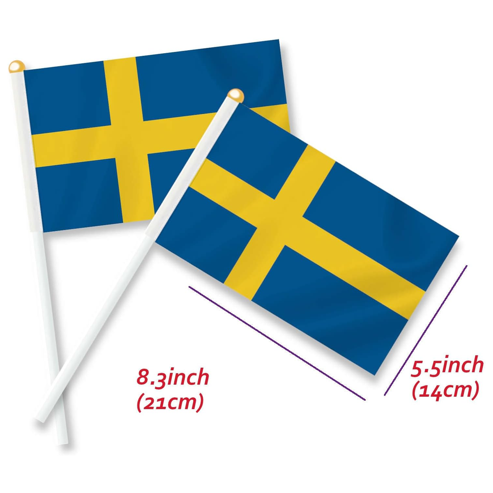Bandera de mano de Suecia