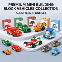 Jouet de construction de voiture en blocs DIY, mini véhicule à assembler pour enfants, petite voiture jouet éducative, jouet de construction à collectionner
