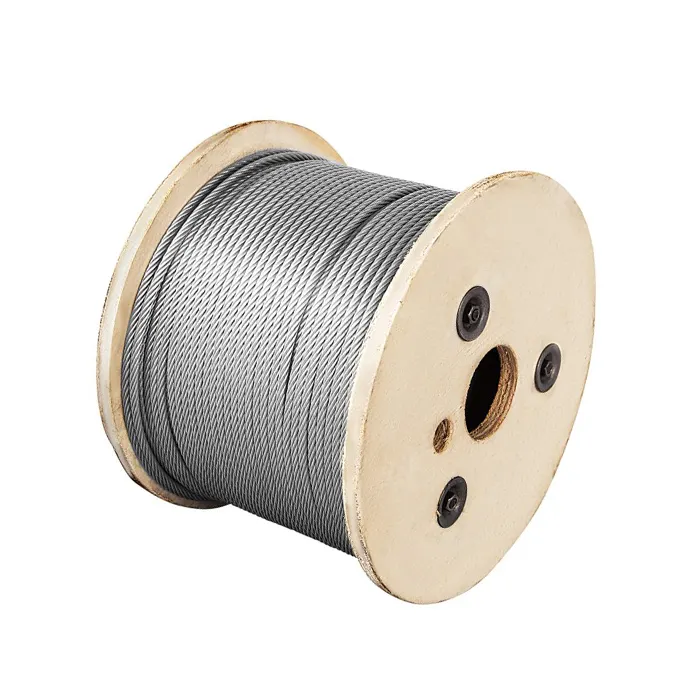 Cable de alta tensión de 1/4 ", 5/16", 3/8 ", precio barato por metro, cuerda de alambre de acero galvanizado para polipasto de grúa/cadena de luces